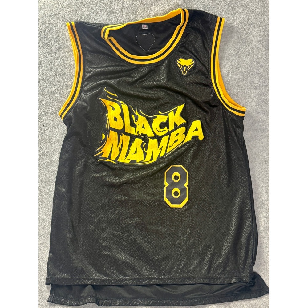 Black Mamba Kobe Bryant 8 Basketball Jersey Snakeskin Texture Mens Size M